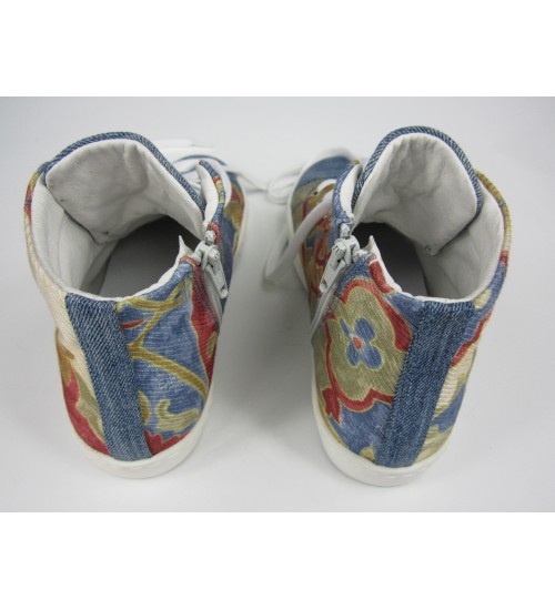 Deluxe handmade sneakers jeans colourful designed 
